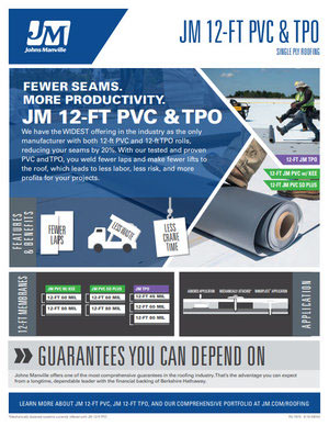 JM PVC and TPO 12' Advantages